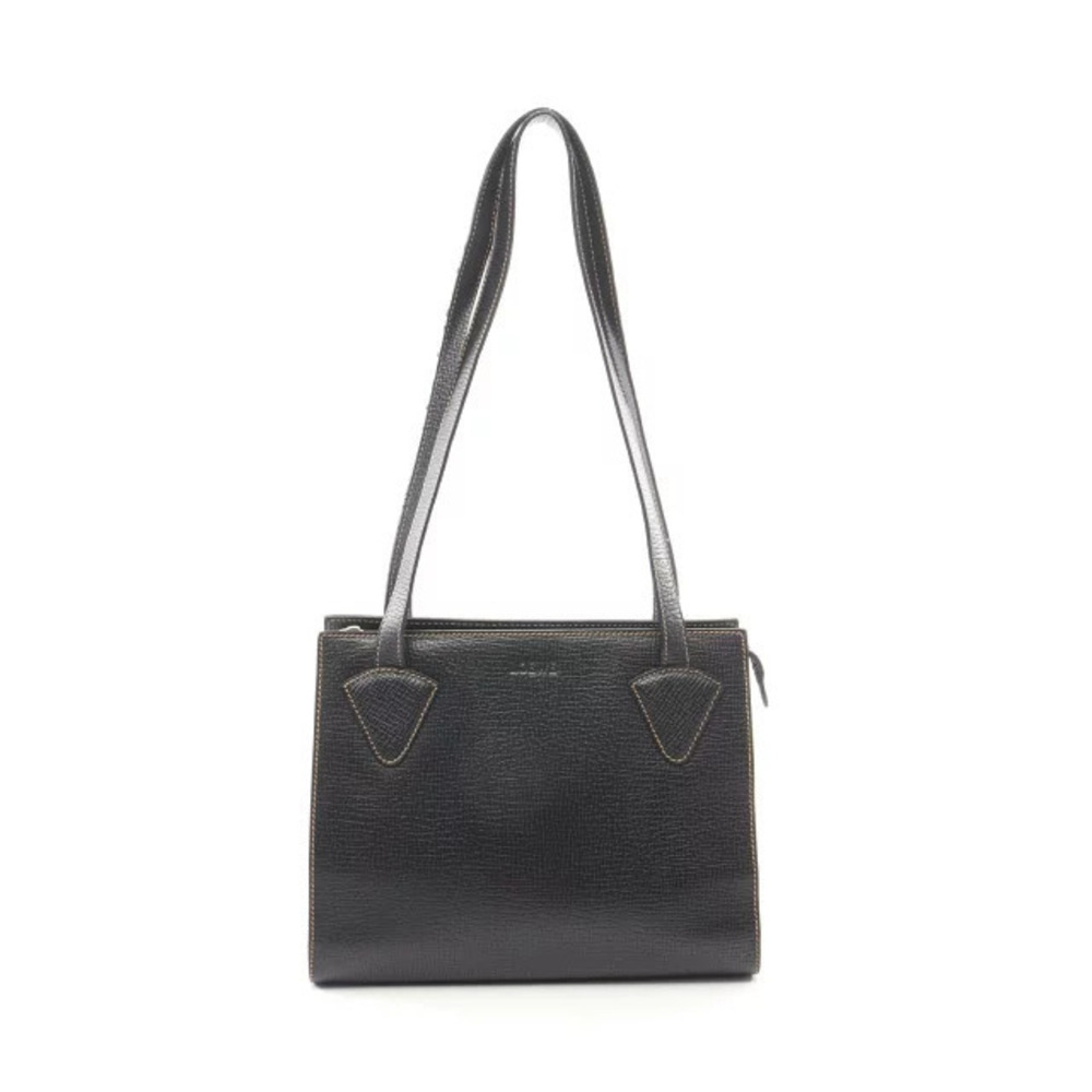 Loewe black textured leather shoulder tote bag tall straps